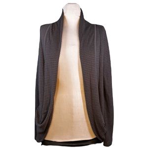 NWT Pixley for stitch fix Abriella Waffle Knit open cardigan in gray size large